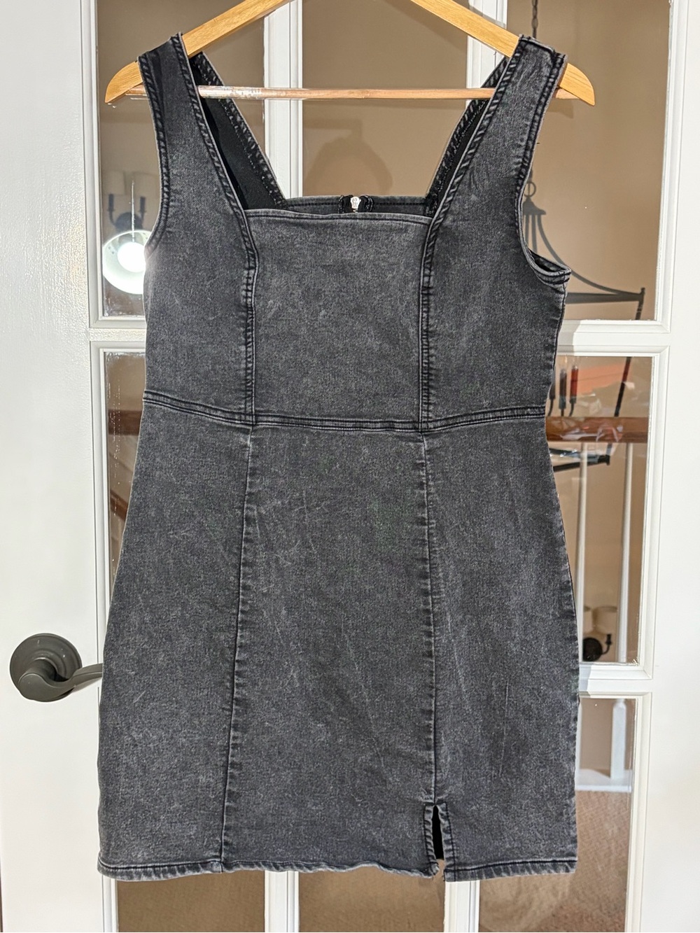 No Boundaries Washed Black Denim Dress